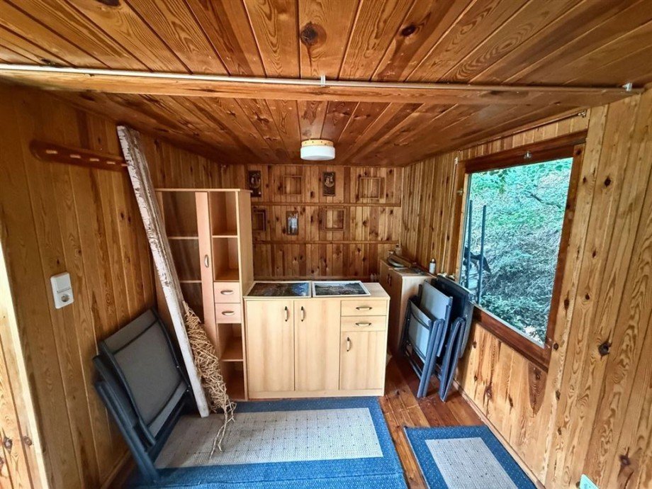 Wohnzimmer-Schlafbereich Freizeitgrundstück Bad Schmiedeberg