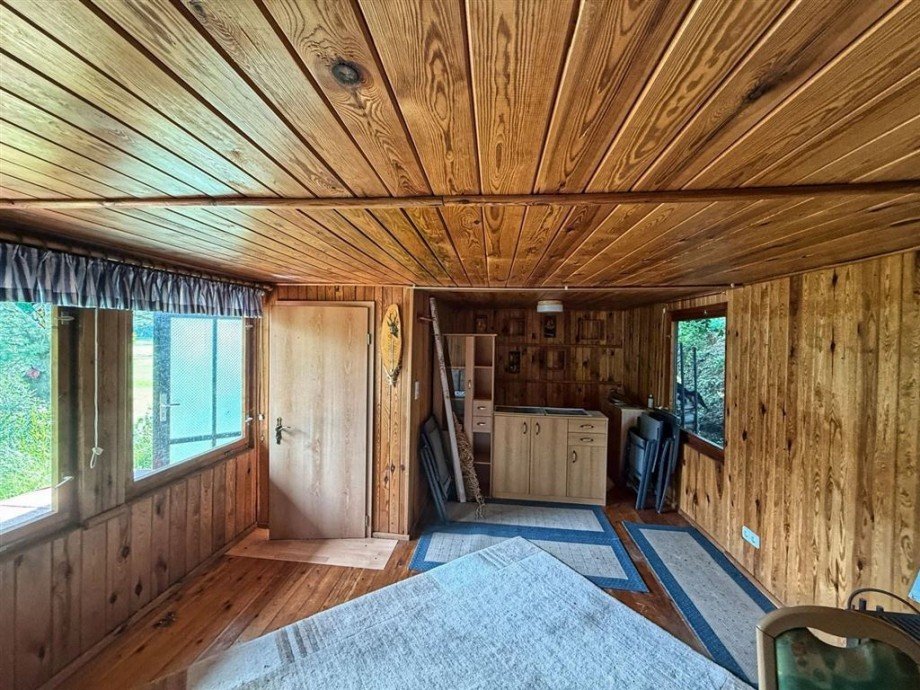 Wohnzimmer-Schlafbereich Freizeitgrundstück Bad Schmiedeberg