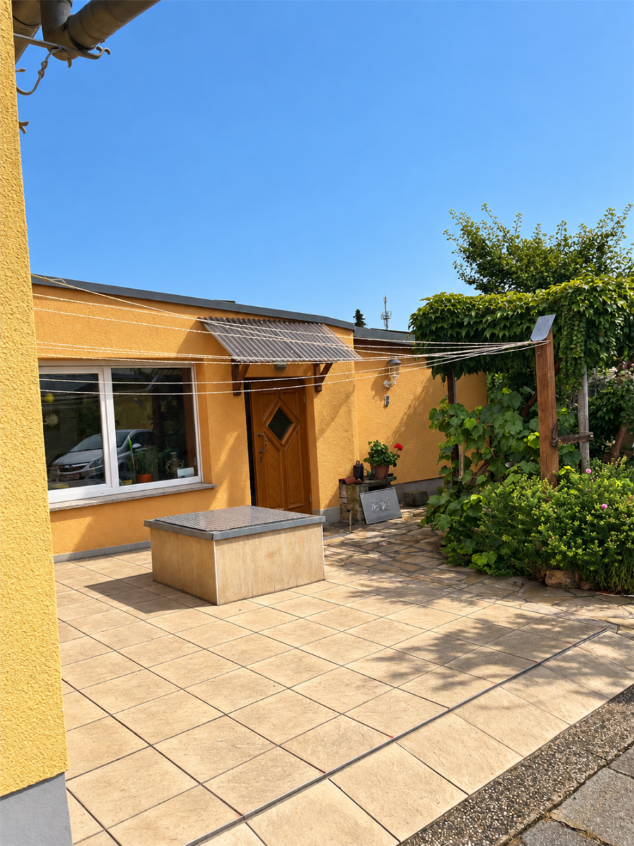 Terrasse Doppelhaushälfte Zwethau