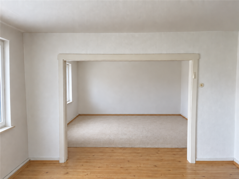 Wohnzimmer 1 Doppelhaushälfte Zwethau