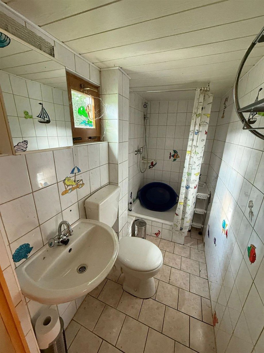 Tageslichtbad mit Dusche - WC Freizeitgrundstück Bad Schmiedeberg