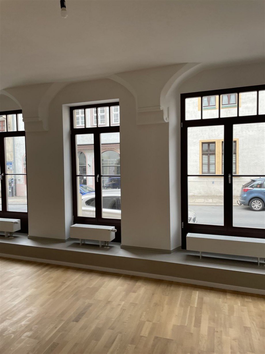 Fenster zur Leipziger Str. Bürofläche Torgau
