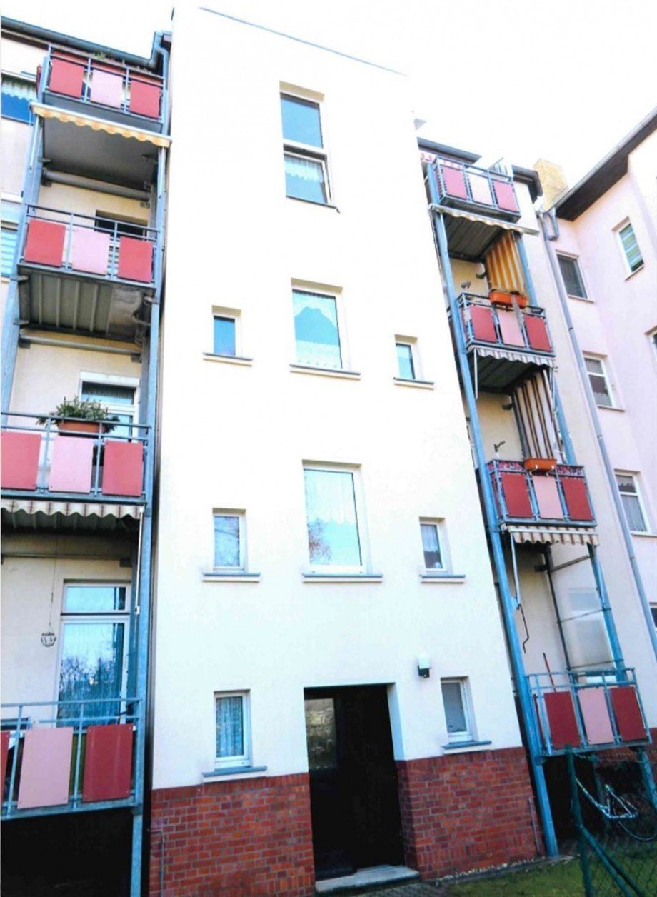 Außen hinten Etagenwohnung Torgau