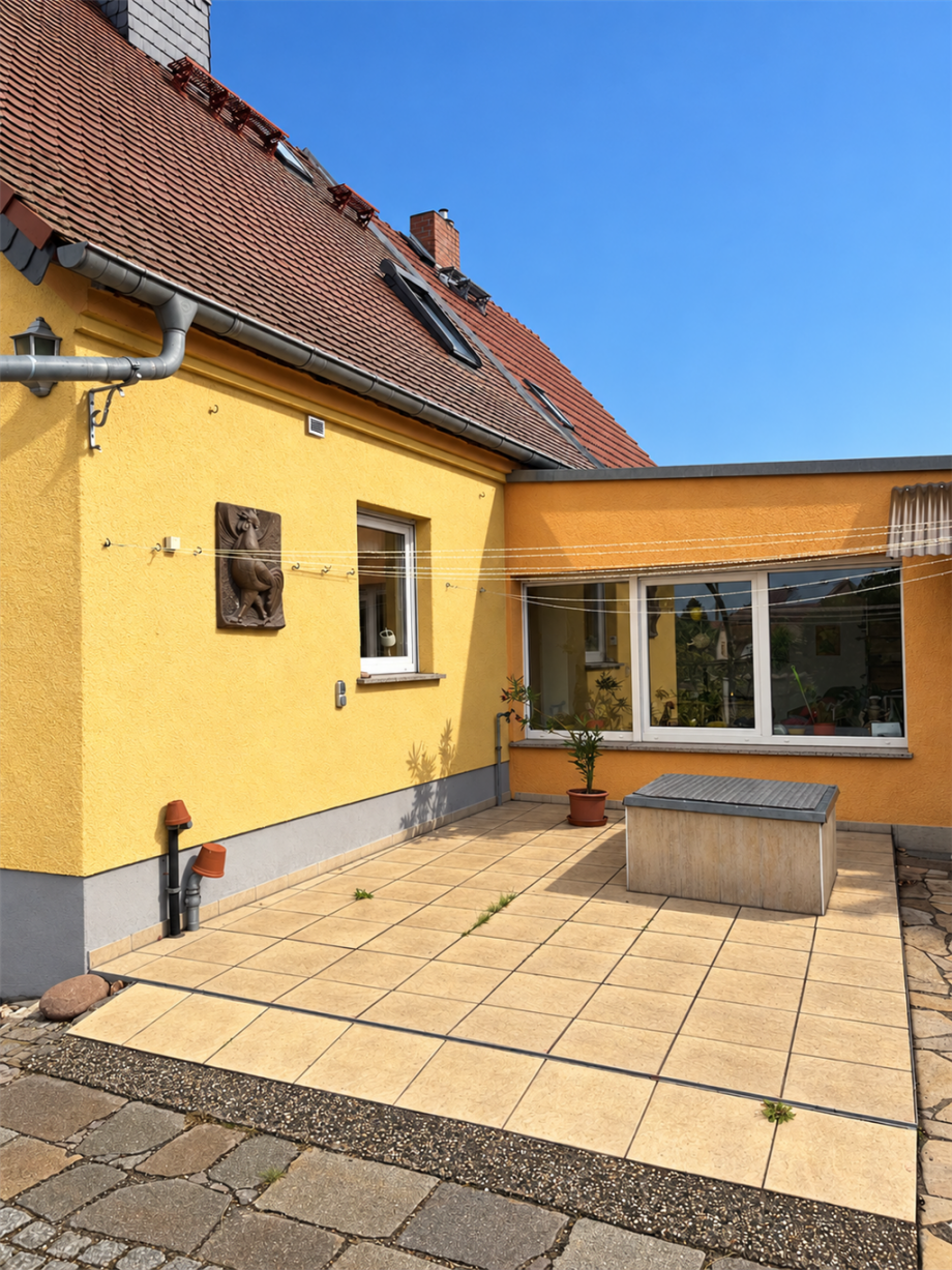 Terrasse1 Doppelhaushälfte Zwethau