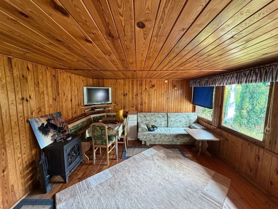 Wohnzimmer-Schlafbereich Freizeitgrundstück Bad Schmiedeberg